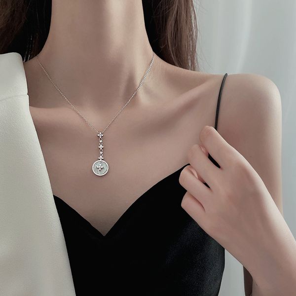 boutique jewelry for women the pentagram necklace light luxury brand small round new female clavicle design feeling delicate necklace chain, Silver
boutique jewelry for women the pentagram necklace light luxury brand small round new female clavicle design feeling delicate necklace chain, Silver