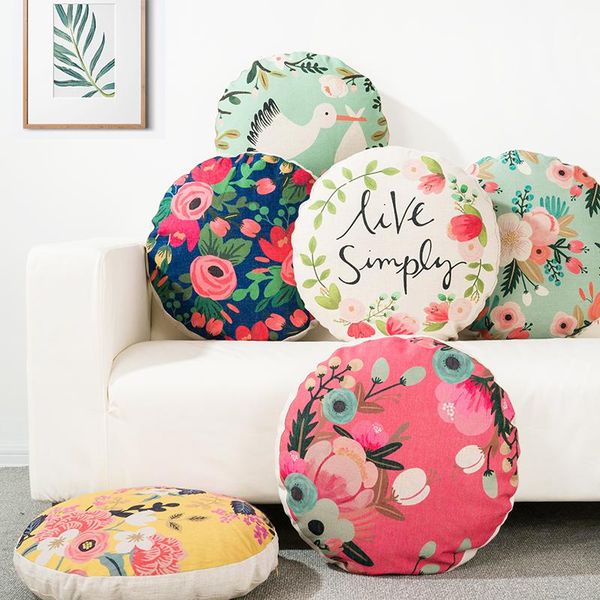 cushion/decorative pillow pastoral cotton and linen office artistic cushion fabric sofa flower round country backrest
cushion/decorative pillow pastoral cotton and linen office artistic cushion fabric sofa flower round country backrest