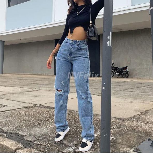 women's jeans 2021 fashion rippde women high waist straight denim mom pants baggy washed blue casual female cotton
women's jeans 2021 fashion rippde women high waist straight denim mom pants baggy washed blue casual female cotton