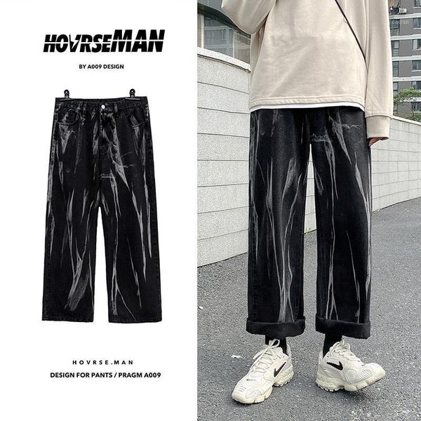 men's jeans mens streetwear wide-leg tie-dye oversize casual jean pants straight loose men washed hip hop denim trousers, Blue
men's jeans mens streetwear wide-leg tie-dye oversize casual jean pants straight loose men washed hip hop denim trousers, Blue