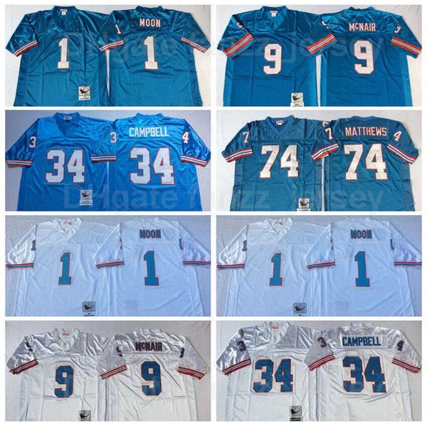 ncaa vintage football retro jersey 34 earl campbell 9 steve mcnair 74 bruce matthews all stitched blue white breathable sports, Black
ncaa vintage football retro jersey 34 earl campbell 9 steve mcnair 74 bruce matthews all stitched blue white breathable sports, Black
