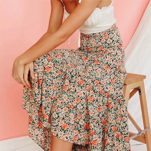 2021 new floral printed maxi skirts women vintage silky polyester summer faldas beach casual bohemia clothes long skirt g5va, Black
2021 new floral printed maxi skirts women vintage silky polyester summer faldas beach casual bohemia clothes long skirt g5va, Black