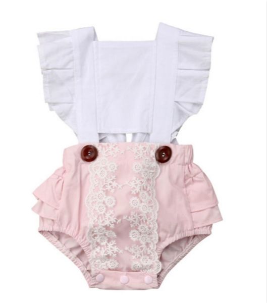 summer newborn babies ruffled sleeves back straps jumpsuit romper kid size 90cm, Black;white
summer newborn babies ruffled sleeves back straps jumpsuit romper kid size 90cm, Black;white
