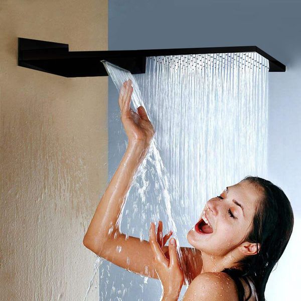 bathroom shower sets black 16" ultrathin stainless steel 304 waterfall & rainfall head square wall mounted sprayer
bathroom shower sets black 16" ultrathin stainless steel 304 waterfall & rainfall head square wall mounted sprayer