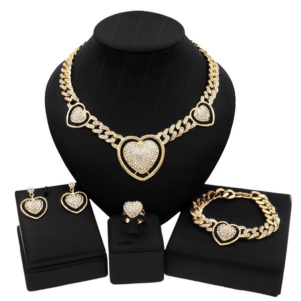 yulaili fashion jewerly set gold plated necklace bracelet earring for women bridal beautiful jewellery sets z0013, Black
yulaili fashion jewerly set gold plated necklace bracelet earring for women bridal beautiful jewellery sets z0013, Black