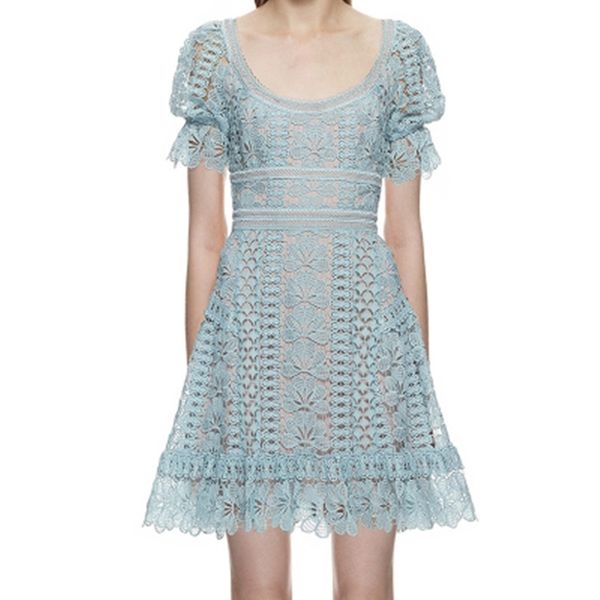 summer heavy water soluble self portrait dress elegant big round neck puff bubble sleeve vintage light blue lace 210525, Black;gray
summer heavy water soluble self portrait dress elegant big round neck puff bubble sleeve vintage light blue lace 210525, Black;gray