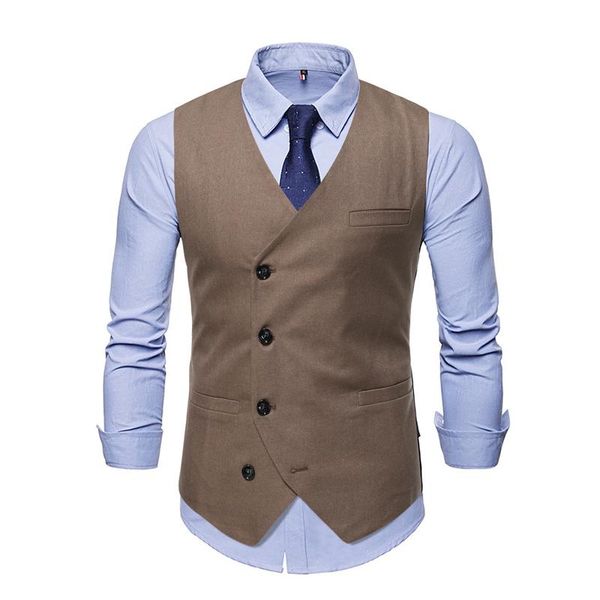 men's vests autumn vest fashion slim fit formal solid color single-breasted casual sleeveless wedding, Black;white
men's vests autumn vest fashion slim fit formal solid color single-breasted casual sleeveless wedding, Black;white