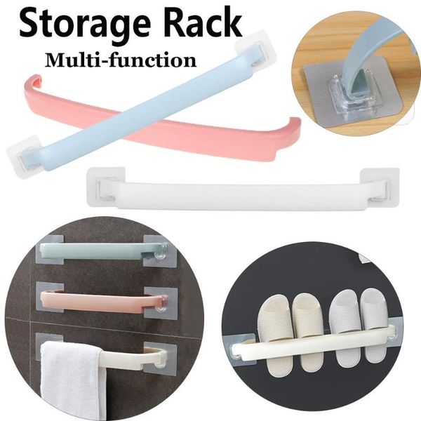 hooks & rails self-adhesive wall mounted towel holder rack shoes shelf home bathroom slipper space saving storage
hooks & rails self-adhesive wall mounted towel holder rack shoes shelf home bathroom slipper space saving storage