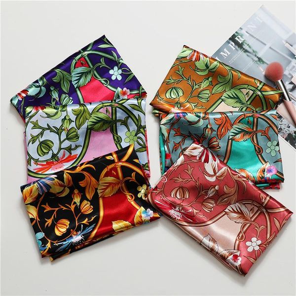 scarves 90cm silk square scarf head hijab wraps fashion lady print shawl bandana headband female hair foulard women neckerchief, Blue;gray
scarves 90cm silk square scarf head hijab wraps fashion lady print shawl bandana headband female hair foulard women neckerchief, Blue;gray