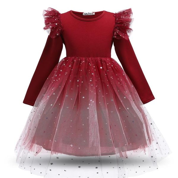 girl's dresses kids for girls winter lace long sleeve kid costume elegant children clothing 3 8t princess dress vestido, Red;yellow
girl's dresses kids for girls winter lace long sleeve kid costume elegant children clothing 3 8t princess dress vestido, Red;yellow