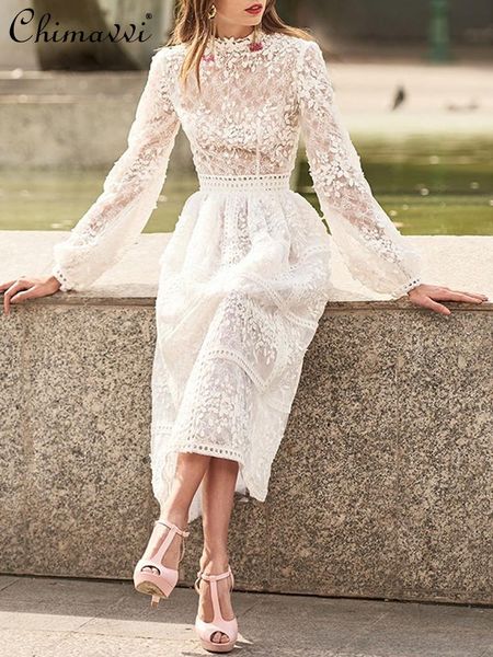 casual dresses european style 2021 high-end french fairy long lace dress slim fit high waist sleeves elegant autumn, Black;gray
casual dresses european style 2021 high-end french fairy long lace dress slim fit high waist sleeves elegant autumn, Black;gray