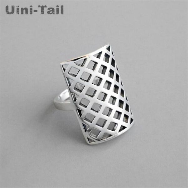 cluster rings uini-tail 925 sterling silver rectangular hollow opening ring retro personality creative trend jewelry, Golden;silver
cluster rings uini-tail 925 sterling silver rectangular hollow opening ring retro personality creative trend jewelry, Golden;silver