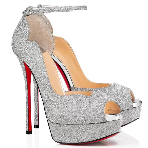 round chick alta peep toe women's sandals red bottom pumps lady high heels luxury gladiator sandalias party dress wedding eu35-43, Black 
round chick alta peep toe women's sandals red bottom pumps lady high heels luxury gladiator sandalias party dress wedding eu35-43, Black