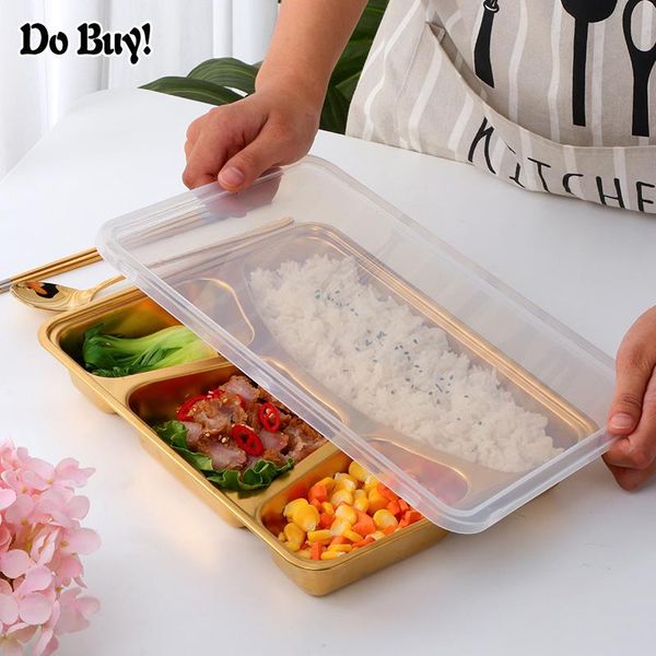 dishes & plates 3/4 grids dinner plate stainless steel divided lunch container fast with lid school home canteen supplies
dishes & plates 3/4 grids dinner plate stainless steel divided lunch container fast with lid school home canteen supplies