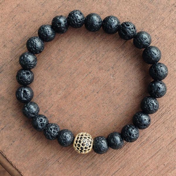 charm bracelets micro pave black cz zirconia gold color bead bracelet men dull polish lava stone for men&women, Golden;silver
charm bracelets micro pave black cz zirconia gold color bead bracelet men dull polish lava stone for men&women, Golden;silver