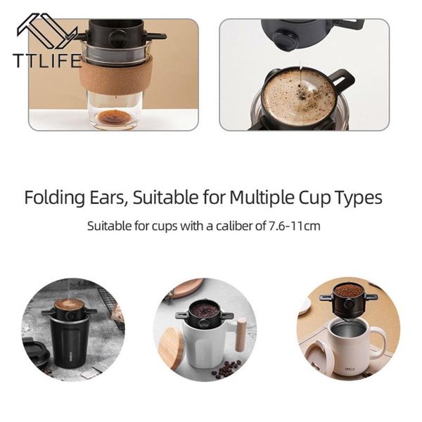 coffee filters stainless steel folding filter cup drip tea holder funnel baskets reusable infuser and stand dripper
coffee filters stainless steel folding filter cup drip tea holder funnel baskets reusable infuser and stand dripper