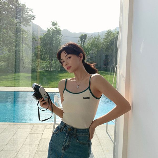 summer 2021 new fashion halter tank versatile for women with slimming web models celebrity s43b, White
summer 2021 new fashion halter tank versatile for women with slimming web models celebrity s43b, White