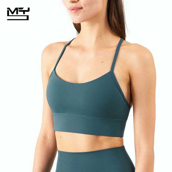 mys 2021 fitness bra push-up high support impact padded sports crop women gym workout underwear thin shoulder strap halter, White;black
mys 2021 fitness bra push-up high support impact padded sports crop women gym workout underwear thin shoulder strap halter, White;black