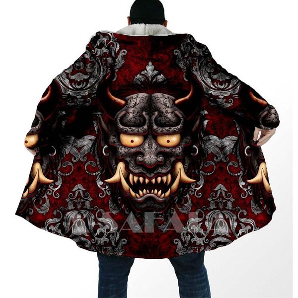 men's wool & blends thick warm hooded cloak for women men samurai mask tattoo ninja overcoat coat windproof fleece cape robe blanket-14, Black
men's wool & blends thick warm hooded cloak for women men samurai mask tattoo ninja overcoat coat windproof fleece cape robe blanket-14, Black