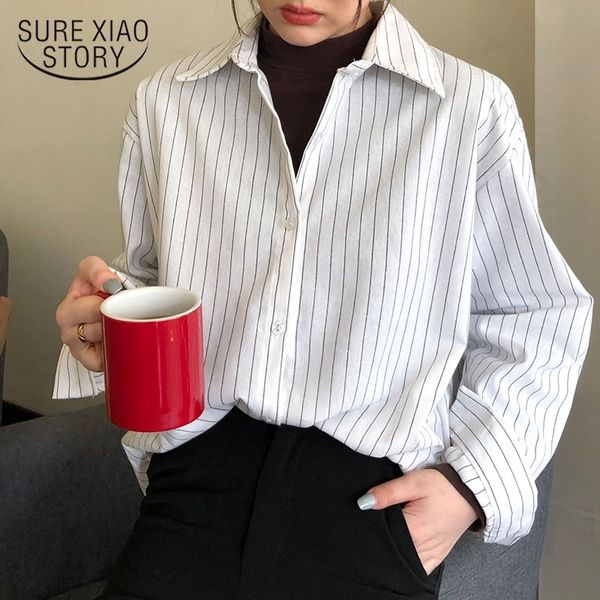 female streetwear blouse women striped shirt 2021 spring winter long sleeve casual loose shirts oversize fashion clothing 11097 210308, White
female streetwear blouse women striped shirt 2021 spring winter long sleeve casual loose shirts oversize fashion clothing 11097 210308, White