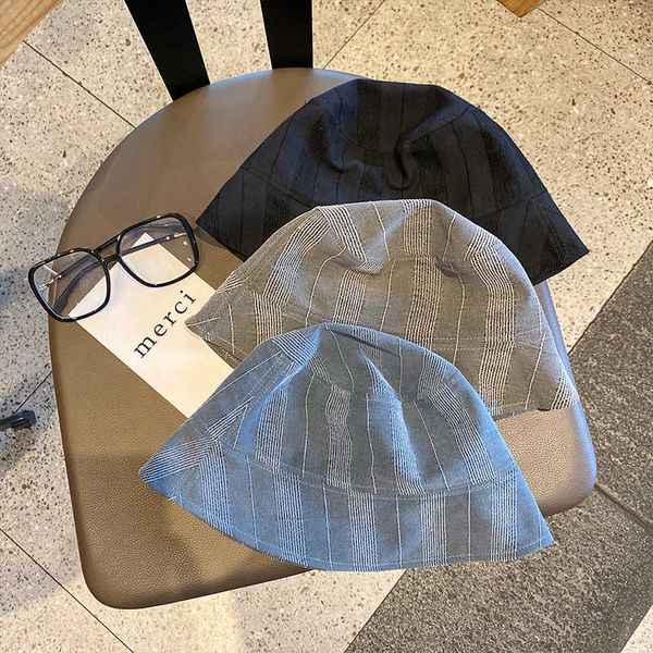 stripe fisherman's spring and summer lampshade basin mask hat hip hop tide brand big head water bucket cap, Blue;gray
stripe fisherman's spring and summer lampshade basin mask hat hip hop tide brand big head water bucket cap, Blue;gray