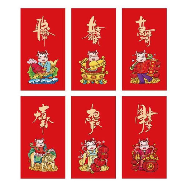 6pcs/set cute cartoon cattle spring festival red envelope wishes lucky money new year's red envelope
6pcs/set cute cartoon cattle spring festival red envelope wishes lucky money new year's red envelope