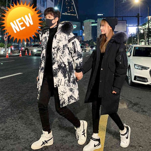 winter new men women fashion trend long version of lovers wear young casual hip hop handsome couple down jacket, Black
winter new men women fashion trend long version of lovers wear young casual hip hop handsome couple down jacket, Black