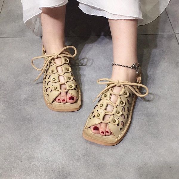sandals women leather flat heels beige summer shoes for handmade genuine soft heel lace up brand2021, Black
sandals women leather flat heels beige summer shoes for handmade genuine soft heel lace up brand2021, Black