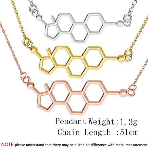 pendant necklaces 2021 estrogen molecule female hormone structure charm fashion jewelry necklace with 50 cm link chain, Silver
pendant necklaces 2021 estrogen molecule female hormone structure charm fashion jewelry necklace with 50 cm link chain, Silver