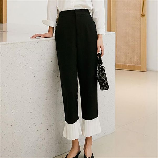 summer patchwork high wiast womens capri flare bottoms ruffles office fashion vintage clothes wide leg women k910, Black;white
summer patchwork high wiast womens capri flare bottoms ruffles office fashion vintage clothes wide leg women k910, Black;white