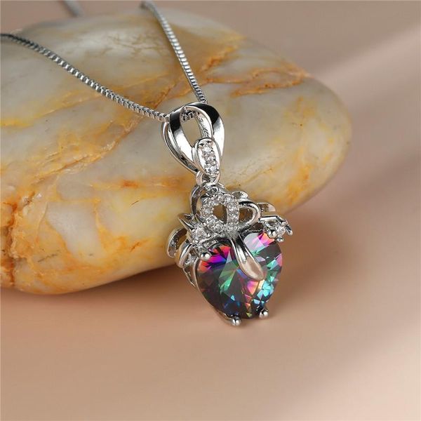 pendant necklaces charm female rainbow crystal necklace cute silver color chain dainty zircon heart wedding for women
pendant necklaces charm female rainbow crystal necklace cute silver color chain dainty zircon heart wedding for women