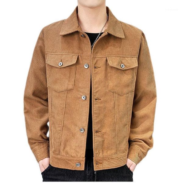 men's jackets men jacket spring autumn thin loose tooling corduroy casual outerwear solid turn-down collar button coats streetwear work, Black;brown
men's jackets men jacket spring autumn thin loose tooling corduroy casual outerwear solid turn-down collar button coats streetwear work, Black;brown
