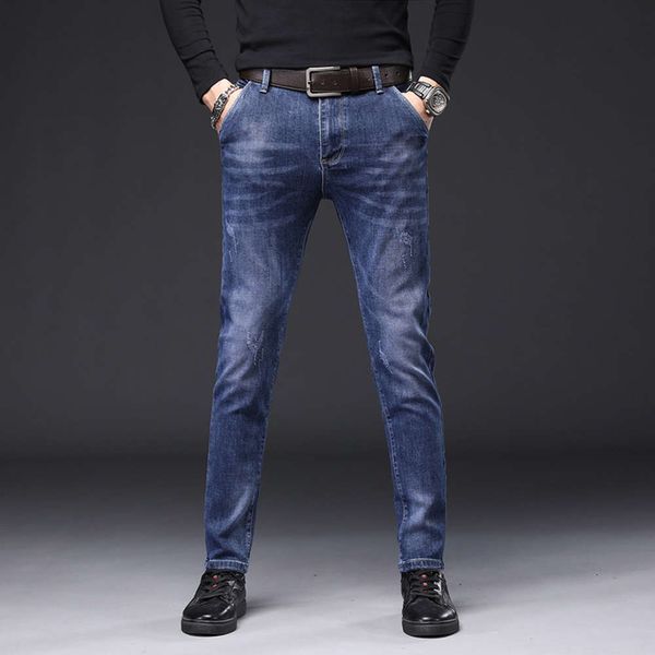 autumn new jeans men's slim little feet korean youth fashion brand stretch leisure pants, Blue
autumn new jeans men's slim little feet korean youth fashion brand stretch leisure pants, Blue