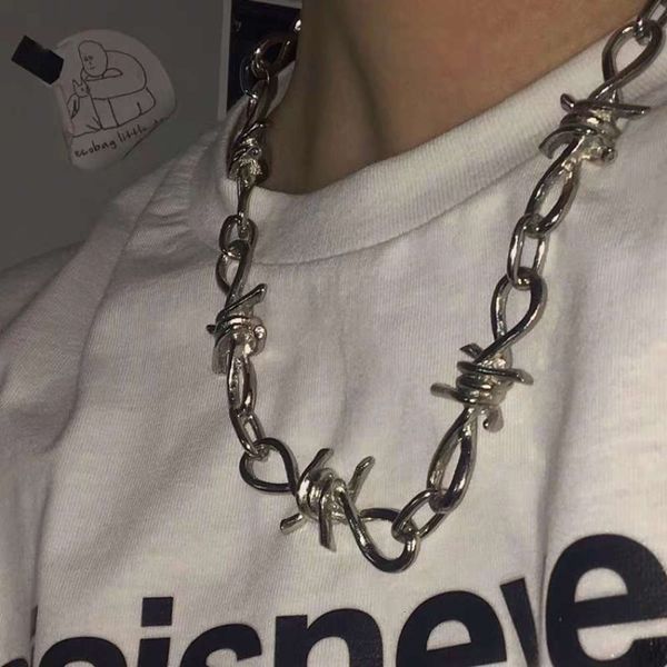 hbp fashion dark black creative hip hop original home bramble clavicle chain punk wind net red street shooting versatile bracelet, Silver
hbp fashion dark black creative hip hop original home bramble clavicle chain punk wind net red street shooting versatile bracelet, Silver