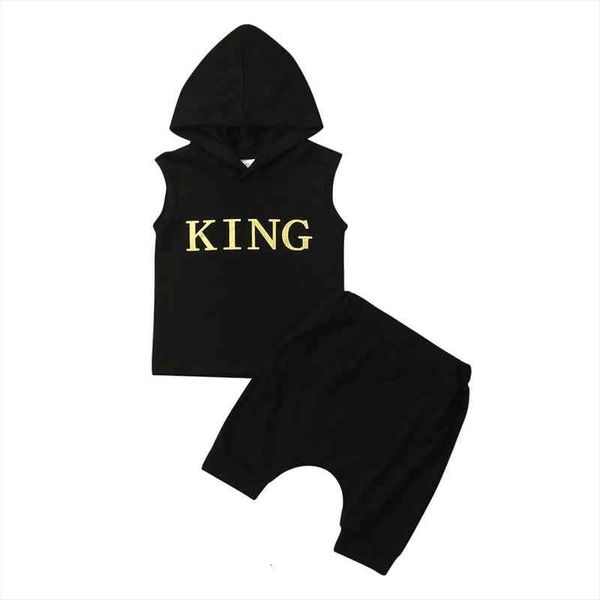 toddler baby boys summer hooded outfits clothes casual king vest shorts 2pcs set, White
toddler baby boys summer hooded outfits clothes casual king vest shorts 2pcs set, White