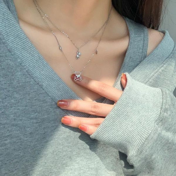 chains late to delicate female bear clavicle chain necklace 2021 product, japan and south korea's temperament is a niche, Silver
chains late to delicate female bear clavicle chain necklace 2021 product, japan and south korea's temperament is a niche, Silver