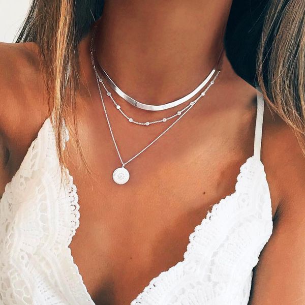 necklaces pendants bohemian fashion shell & for 2021 vintage multilayer choker necklace women collier femme collares jewelry, Silver
necklaces pendants bohemian fashion shell & for 2021 vintage multilayer choker necklace women collier femme collares jewelry, Silver