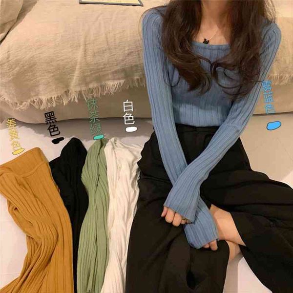 woman sweaters pullover autumn winter square collar expose clavicle sunken stripe slim inner wear big neckline femme chandails, White;black
woman sweaters pullover autumn winter square collar expose clavicle sunken stripe slim inner wear big neckline femme chandails, White;black