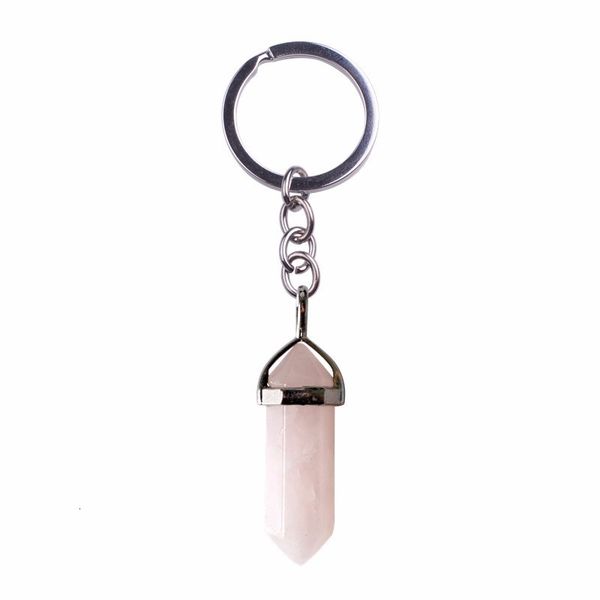charms natural stone keychain women keyring fashion keyholder boho jewelry car keychain for women spring lol, Silver