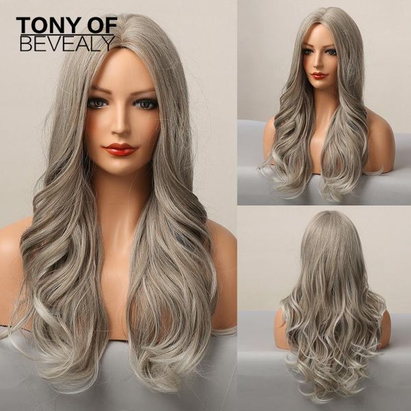 synthetic wigs long wavy mixed ash grey middle part for afro women cosplay payty natural hair heat resistant fiber, Black
synthetic wigs long wavy mixed ash grey middle part for afro women cosplay payty natural hair heat resistant fiber, Black