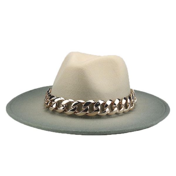 wide brim hats fedora women chains gradual grey yellow luxury casual fashionable decoration formal gorro vaquero rosa, Blue;gray
wide brim hats fedora women chains gradual grey yellow luxury casual fashionable decoration formal gorro vaquero rosa, Blue;gray