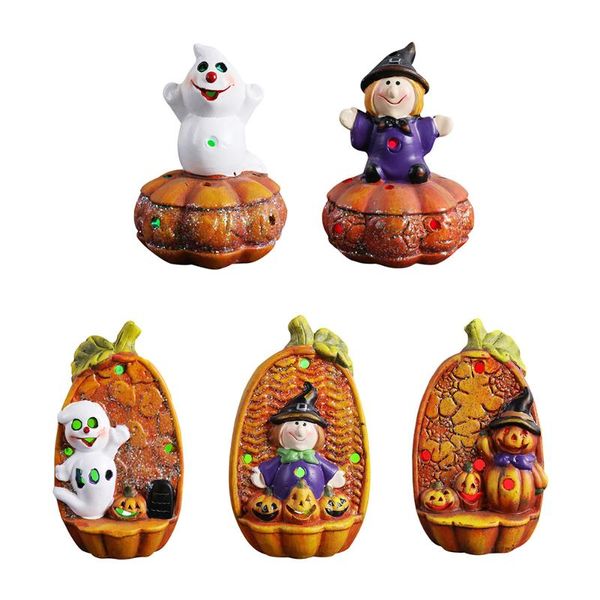 party favor halloween ghost witch pumpkin lantern led glowing deskornaments light festival home table decoration lamp props