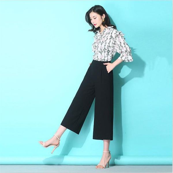 women's pants & capris office lady chiffon black ankle-length high elastic waist loose slim wide leg with pocket plus size trousers -7, Black;white
women's pants & capris office lady chiffon black ankle-length high elastic waist loose slim wide leg with pocket plus size trousers -7, Black;white