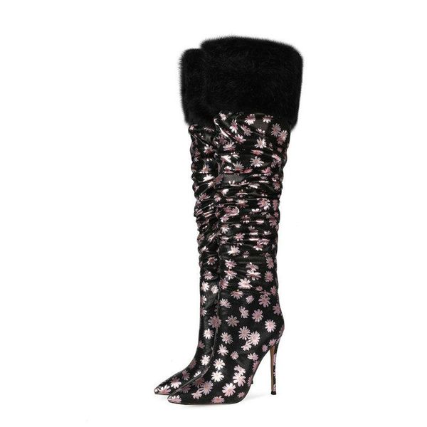boots ladies stitching lamb hair over the knee autumn winter warm fashion pleated slip on printing large size women shoes, Black
boots ladies stitching lamb hair over the knee autumn winter warm fashion pleated slip on printing large size women shoes, Black