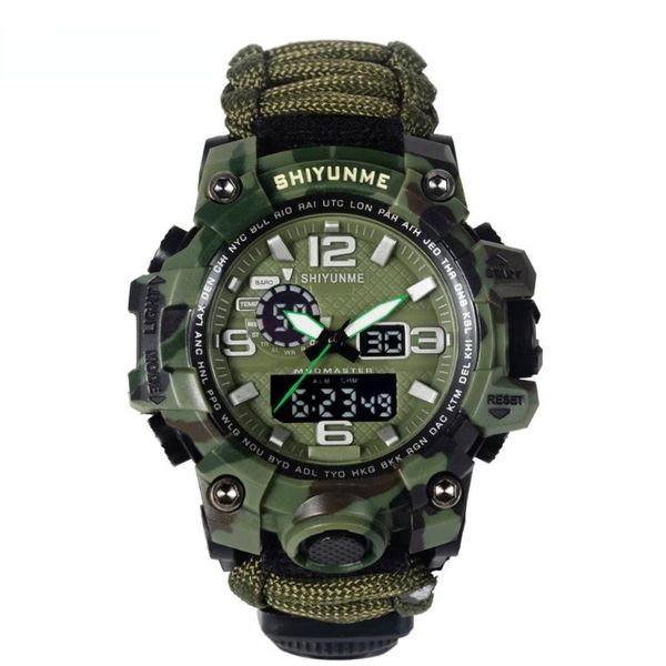 wristwatches men camouflage military watch 50m waterproof wristwatch led quartz clock outdoor sport compass thermometer emergency, Slivery;brown
wristwatches men camouflage military watch 50m waterproof wristwatch led quartz clock outdoor sport compass thermometer emergency, Slivery;brown