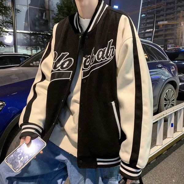 women's jackets jacket american retro street contrast embroidered baseball loose student hip hop high winter coat, Black;brown
women's jackets jacket american retro street contrast embroidered baseball loose student hip hop high winter coat, Black;brown