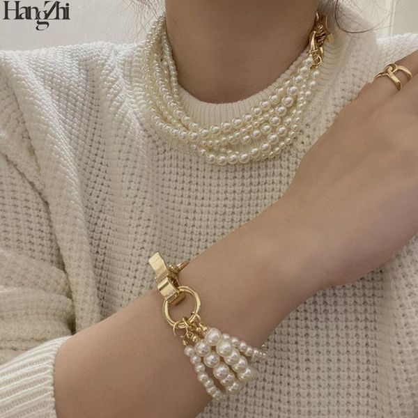 chokers hangzhi korean vintage multilayer simulated pearl geometric gold color metallic necklace for women jewelry female choker, Golden;silver
chokers hangzhi korean vintage multilayer simulated pearl geometric gold color metallic necklace for women jewelry female choker, Golden;silver