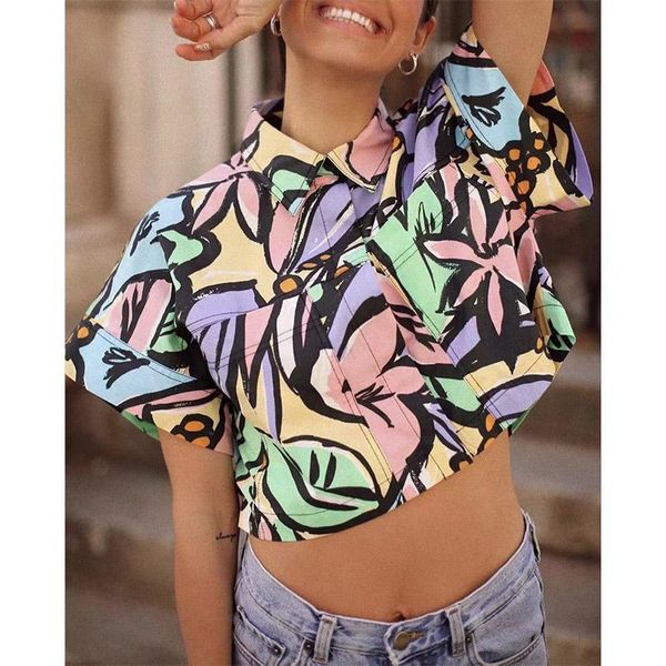 women's blouses & shirts mosimolly cool print pockets shirt women summer cropped, White
women's blouses & shirts mosimolly cool print pockets shirt women summer cropped, White