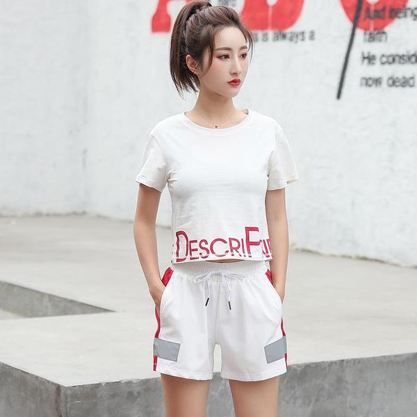 two piece dress printed letters reflective patch shorts short sleevesuit sweatsuits for women outfits, White
two piece dress printed letters reflective patch shorts short sleevesuit sweatsuits for women outfits, White