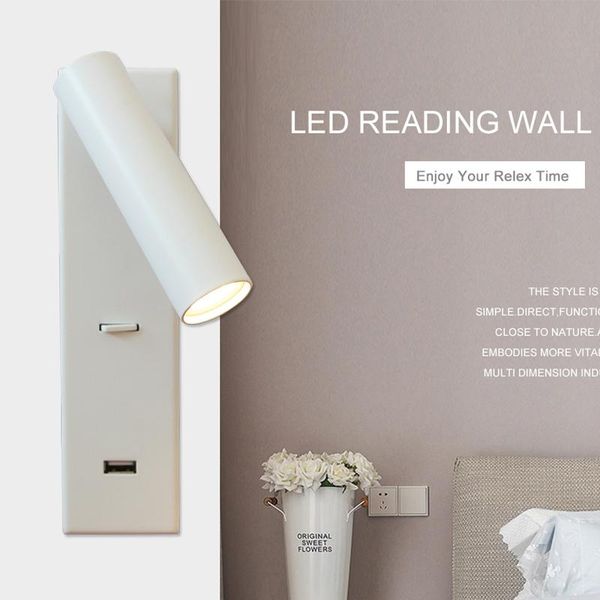 wall lamp modern led with switch creative rotatable bed light usb book bedroom bedside reading 3w
wall lamp modern led with switch creative rotatable bed light usb book bedroom bedside reading 3w